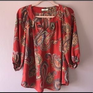 3/4 length tunic blouse